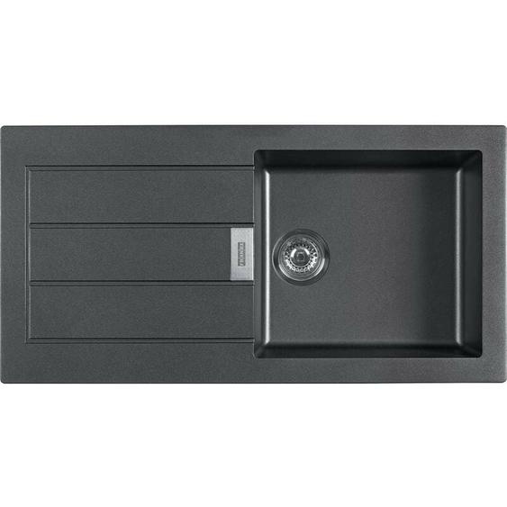 Franke - Evier à encastrer Sirius 2.0 S2D 611-100 - 1 bac - Avec égouttoir - Tectonite - Noir