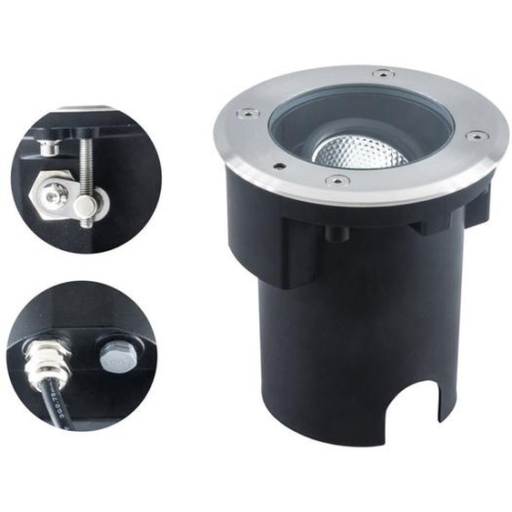 EVN Lichttechnik LED encastré de sol 3000K IP67 alu PC67107002