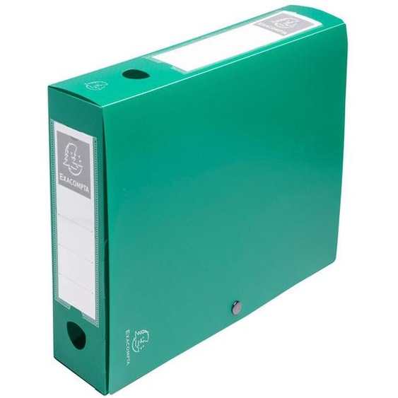 EXACOMPTA Boite de classement à pression Dos 60mm polypropylène 7/10e Opaque - A4 - Vert