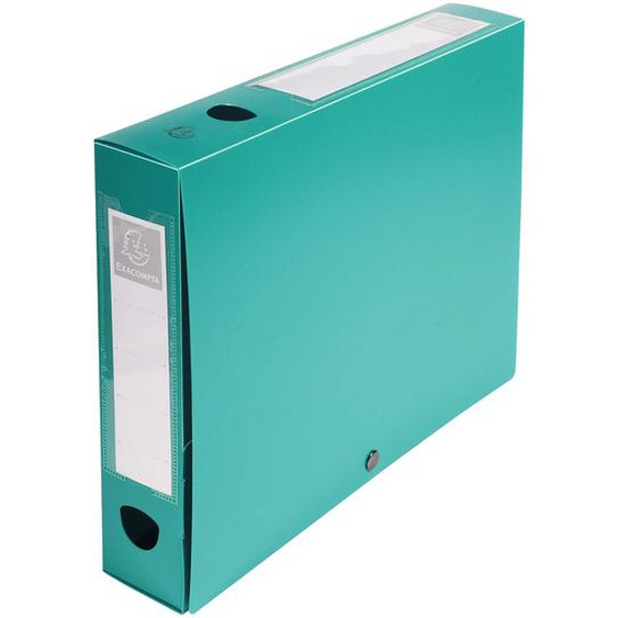 EXACOMPTA Boite de classement à pression Dos 60mm polypropylène 7/10e Opaque - A4 - Vert