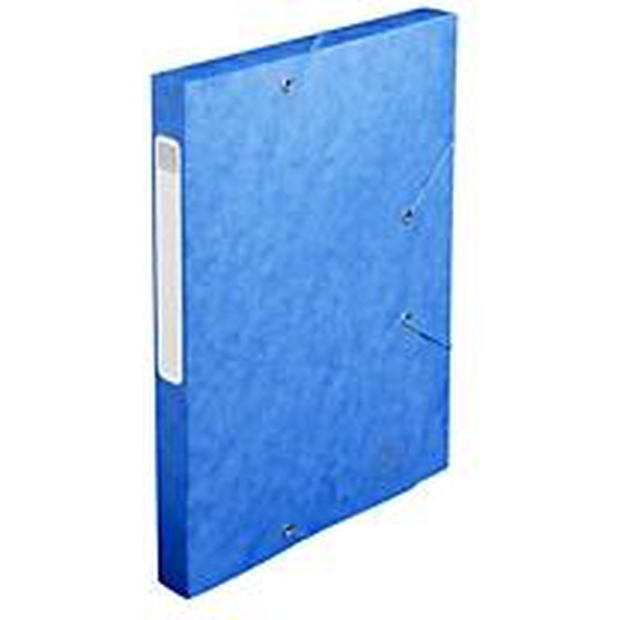 Exacompta Boîte de classement A4 Cartobox - Carte lustrée 5/10E - Dos 2,5 cm - Bleu - Lot de 25