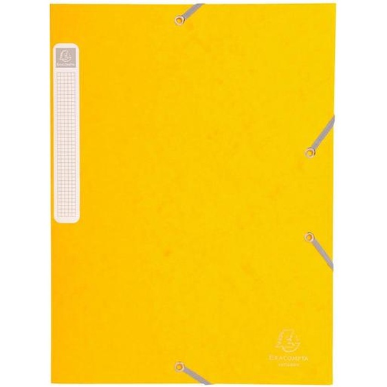 Exacompta Boîte de classement A4 Cartobox - Carte lustrée 5/10E - Dos 2,5 cm - Jaune - Lot de 25
