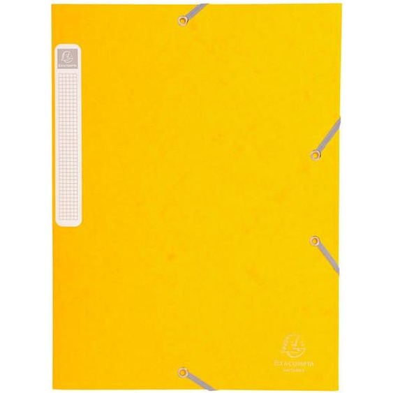 Exacompta Boîte de classement A4 Cartobox - Carte lustrée 5/10E - Dos 2,5 cm - Jaune - Lot de 25
