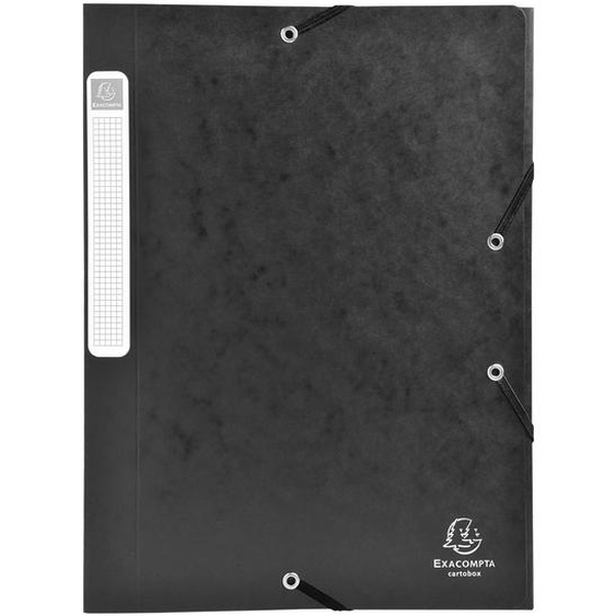 EXACOMPTA Boite de classement Cartobox Dos 25mm Carte lustrée - A4 - Noir