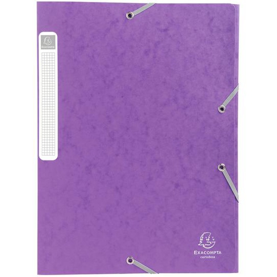EXACOMPTA Boite de classement Cartobox Dos 25mm Carte lustrée - A4 - Violet
