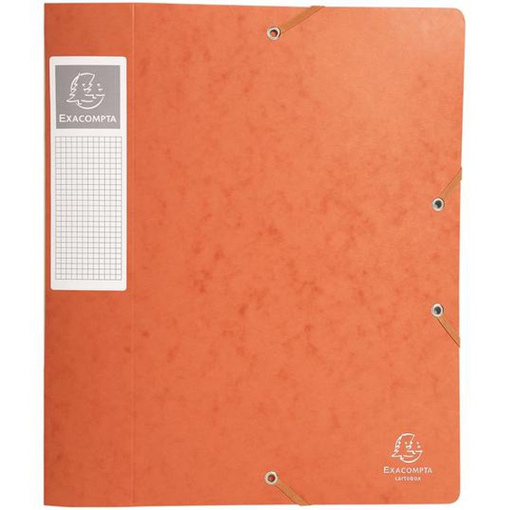 EXACOMPTA Boite de classement Cartobox Dos 60mm Carte lustrée - A4 - Orange
