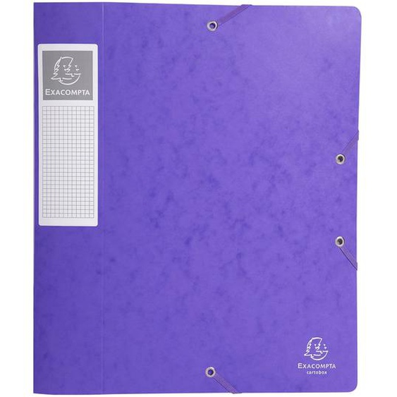 EXACOMPTA Boite de classement Cartobox Dos 60mm Carte lustrée - A4 - Violet