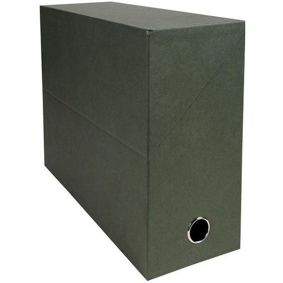 Exacompta Boîte de classement en carton naturel - Dos 12 cm - Vert - Lot de 5