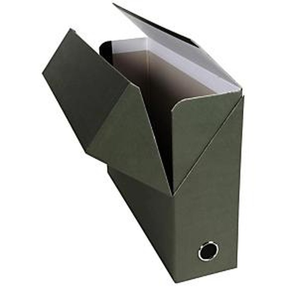 Exacompta Boîte de classement en carton naturel - Dos 9 cm - Vert - Lot de 5