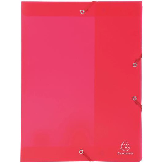EXACOMPTA Boite de classement en polypropylène Dos 25mm Chromaline - A4 - Rouge