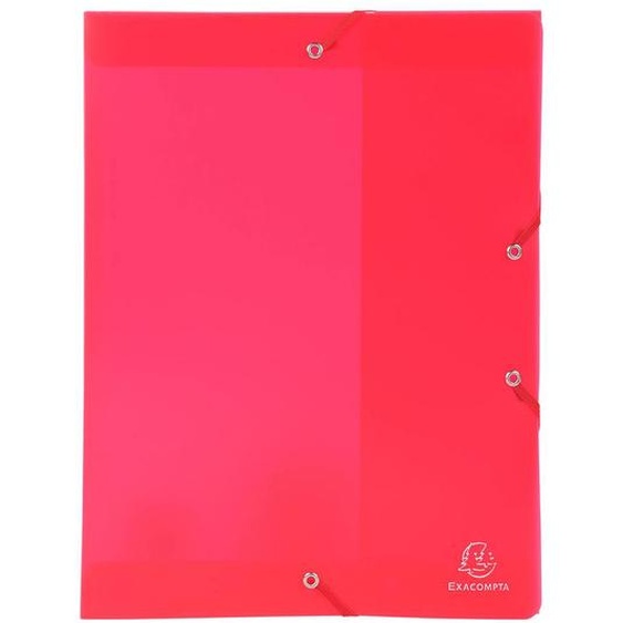 EXACOMPTA Boite de classement en polypropylène Dos 25mm Chromaline - A4 - Rouge