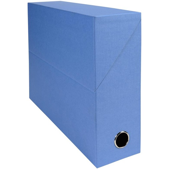 Exacompta Boîte de classement en toile cartonnée - Dos 9 cm - Bleu - Lot de 5