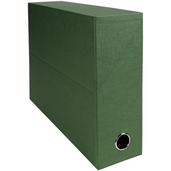 Exacompta Boîte de classement en toile cartonnée - Dos 9 cm - Vert - Lot de 5