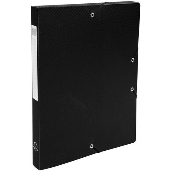 EXACOMPTA Boite de Classement Exabox Dos 25mm polypropylène 7/10e OPAK - A4 - Noir