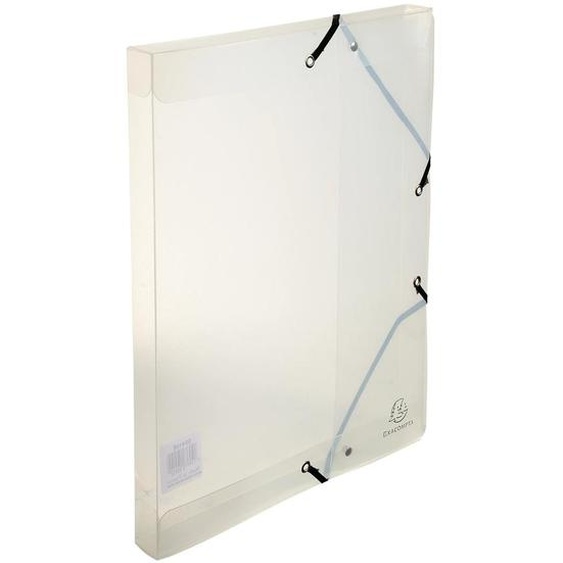 EXACOMPTA Boite de classement Exabox Dos 25mm Polypropylène Crystal - A4 - Cristal