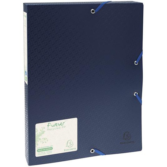 EXACOMPTA Boite de classement Exabox dos 40mm polypropylène 7/10e Forever® PP - A4 - Bleu