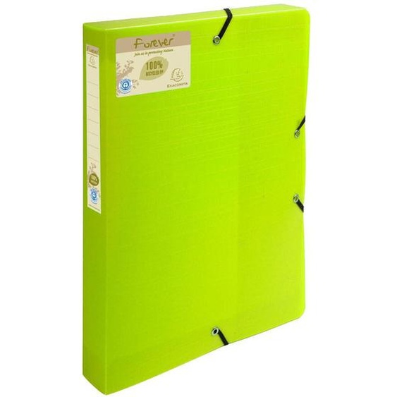 EXACOMPTA Boite de classement Exabox dos 40mm polypropylène 7/10e Forever® PP - A4 - Vert anis