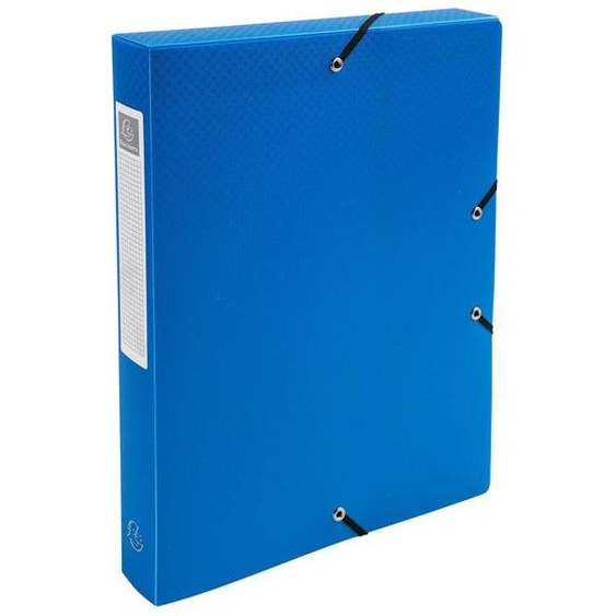 EXACOMPTA Boite de Classement Exabox Dos 40mm polypropylène 7/10e OPAK - A4 - Bleu clair