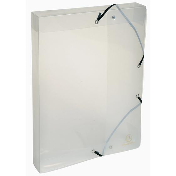 EXACOMPTA Boite de classement Exabox dos 40mm Polypropylène Crystal - A4 - Cristal