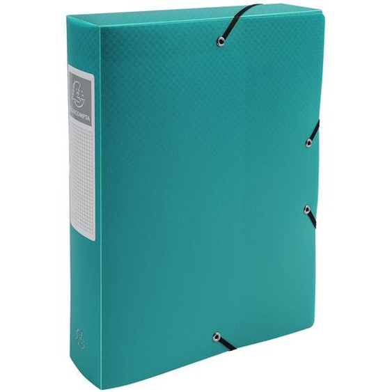 EXACOMPTA Boite de Classement Exabox Dos 60mm polypropylène 7/10e OPAK - A4 - Vert foncé