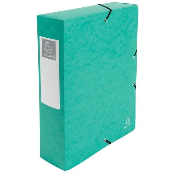 EXACOMPTA Boite de classement Exabox Dos 80mm Carte lustrée - A4 - Vert