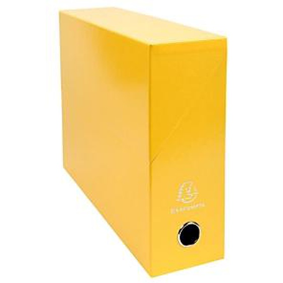 Exacompta Boîte de classement Iderama A4 en carton - Dos 9 cm - Jaune - Lot de 5