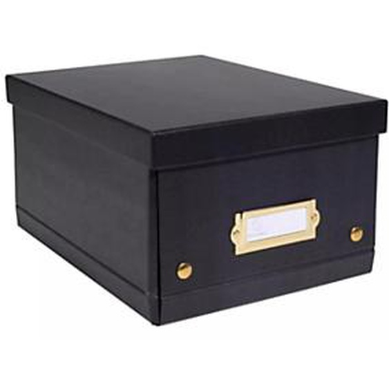 Exacompta Boîte de rangement à plat A5+ NeoDeco en carton - Noir