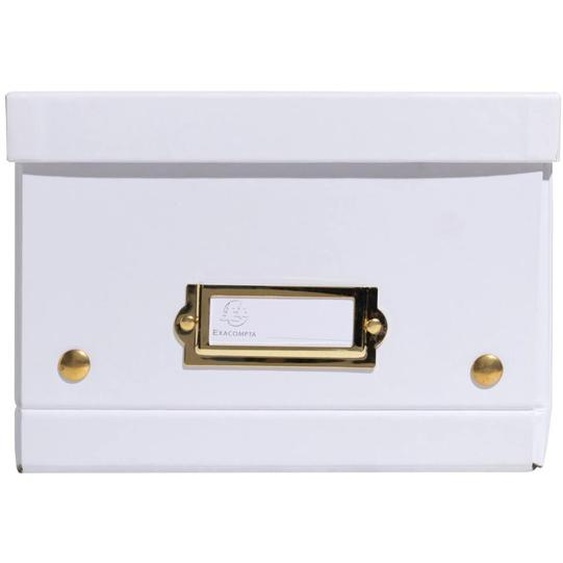EXACOMPTA Boîte de rangement à plat carton 20x26x15cm Néo Déco - Blanc