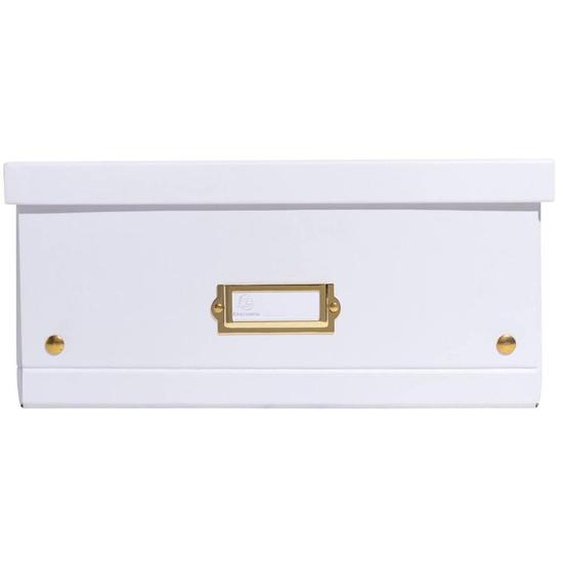 EXACOMPTA Boîte de rangement à plat carton 33x50x16cm Néo Déco - Blanc