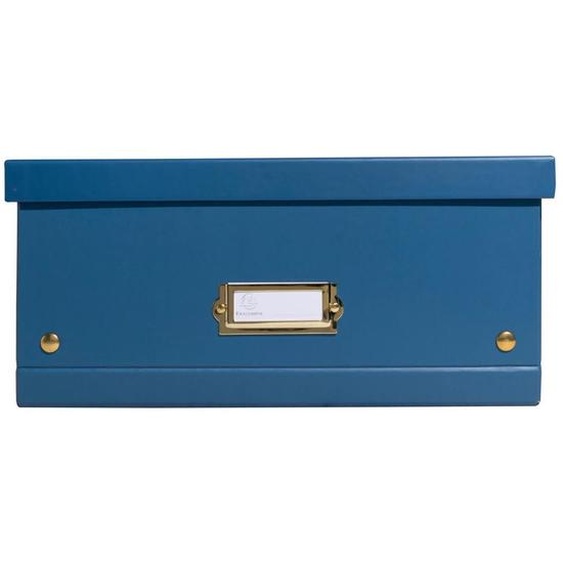 EXACOMPTA Boîte de rangement à plat carton 33x50x16cm Néo Déco - Bleu de France