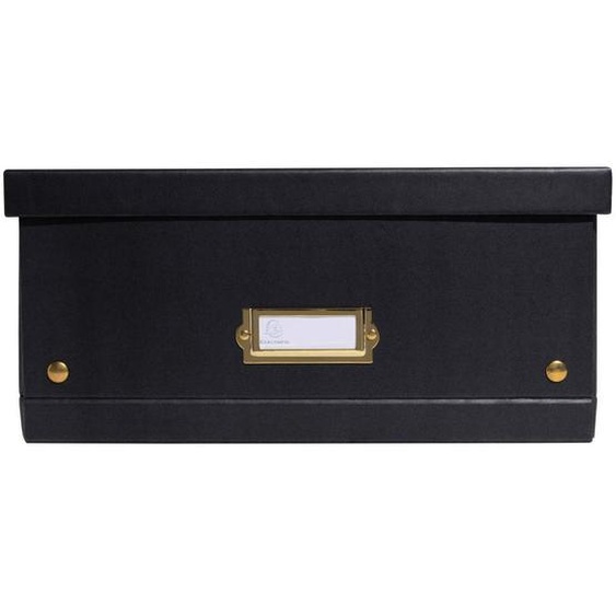 EXACOMPTA Boîte de rangement à plat carton 33x50x16cm Néo Déco - Noir