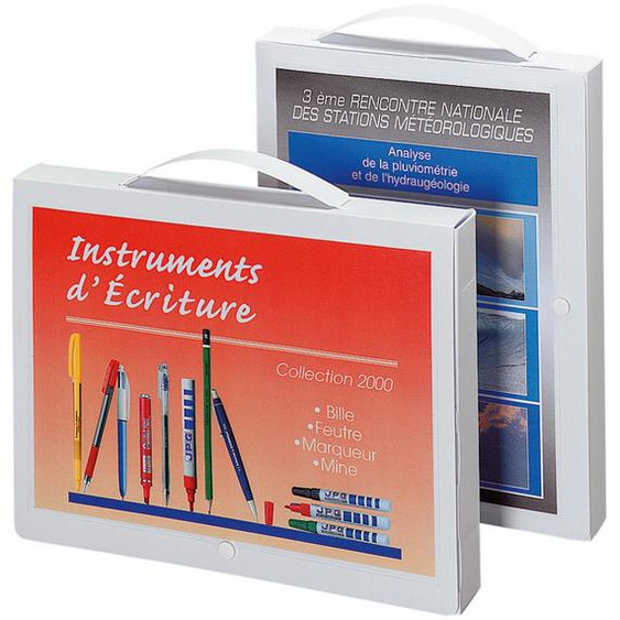 Exacompta Boîte de rangement A4, capacité 350 feuilles, 40 mm, blanc