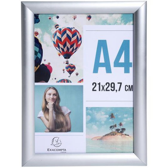 Exacompta Cadre photo mural A4 Cristal - Aluminium