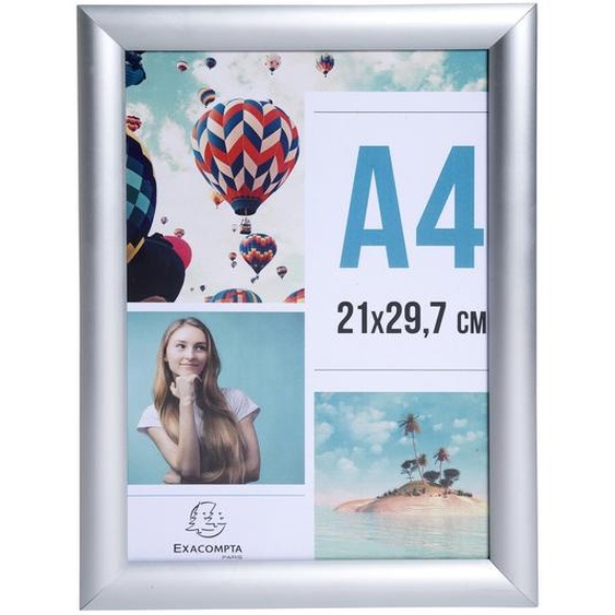 Exacompta Cadre photo mural A4 Cristal - Aluminium