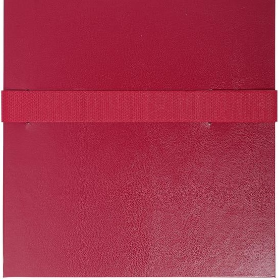 Exacompta Chemise extensible à rabat jusque 13 cm - Fermeture sangle Velcro - Capacité 1000 feuilles A4 - Bordeaux
