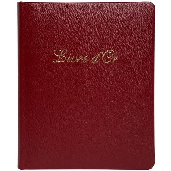 EXACOMPTA Livre dor Cuir Alpille 140 pages ivoire - 26x22cm vertical - Rouge