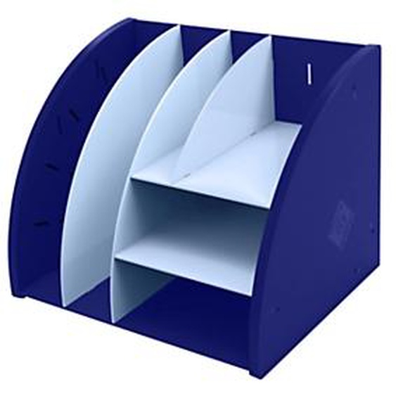 Exacompta Organiseur de bureau Bee Blue - 6 compartiments - Bleu marine/clair