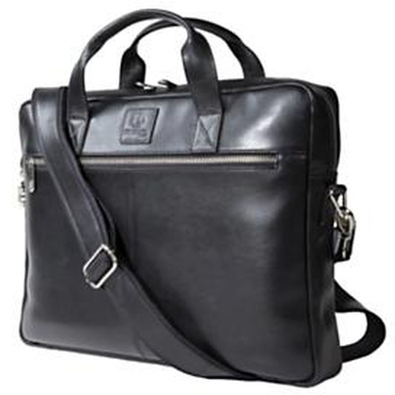 Exacompta Sacoche Cuir vachette Exactive élégante pour ordinateur portable 15,6 - Noir