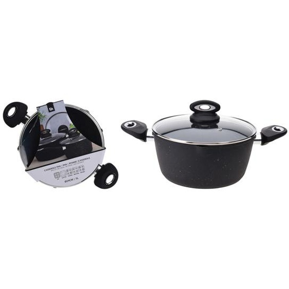 Excellent Houseware Casserole avec couvercle 24 cm Aluminium forgé