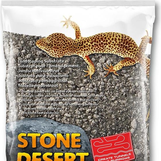 EXO TERRA Bahariya Substrat pour désert de pierres 10 kg - Noir - Pour reptiles