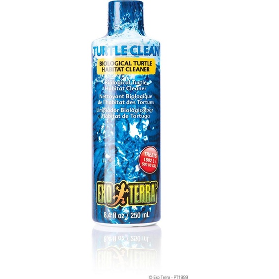 Exo Terra Turtle Clean Nettoyant biologique pour habitats de tortues Transparent 250 ml Transparent 250 ml