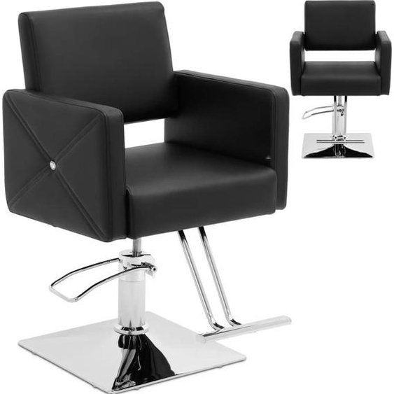 Expondo physa Fauteuil de coiffure Carlisle avec repose-pieds - Hauteur dassise 45 - 55 cm - 150 kg - Noir