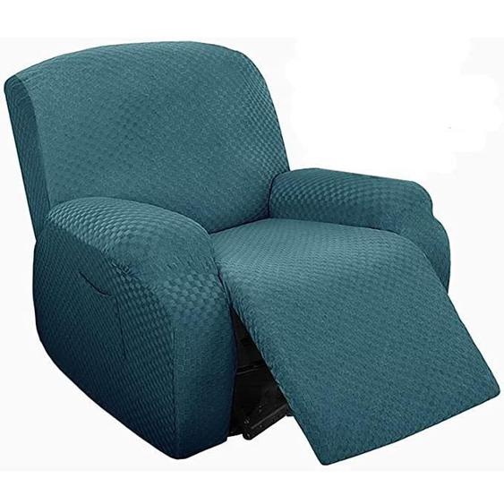 Extensible Housse Fauteuil Relax Complète Housse De Fauteuil, ANNEFLY 1 Places Antidérapant Couverture - Paon Bleu