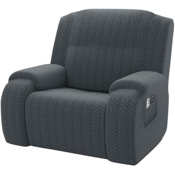 Extensible Housse Fauteuil Relax Complète Housse De Fauteuil, Relax Complète Jacquard 1 Places Housse Fauteuil ,gris foncé