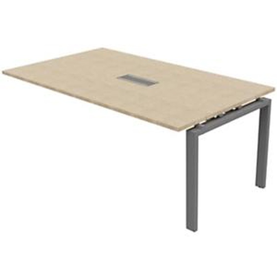 Extension de table réunion Visio L.180 cm x H.72 cm - Plateau Chêne Pieds métal Alu