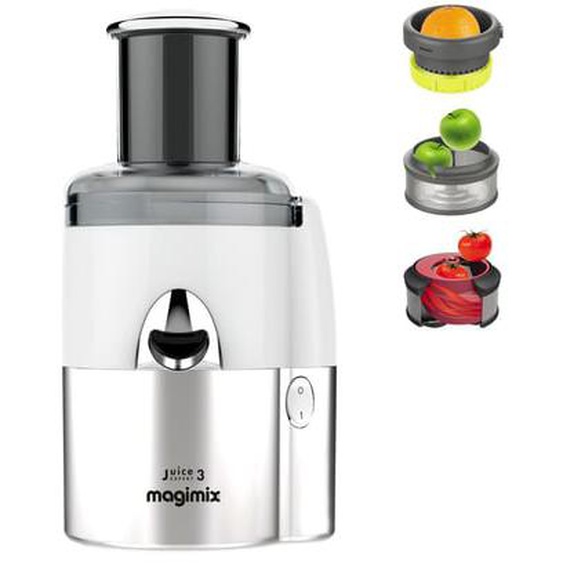 Extracteur de jus 18085F Juice Expert 3 Chrome et Blanc