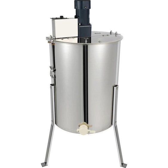 Extracteur de miel électrique - 4 rayons - Inox & Acrylique - 220 V 140 W - 0-270 tr/min - Avec trépied
