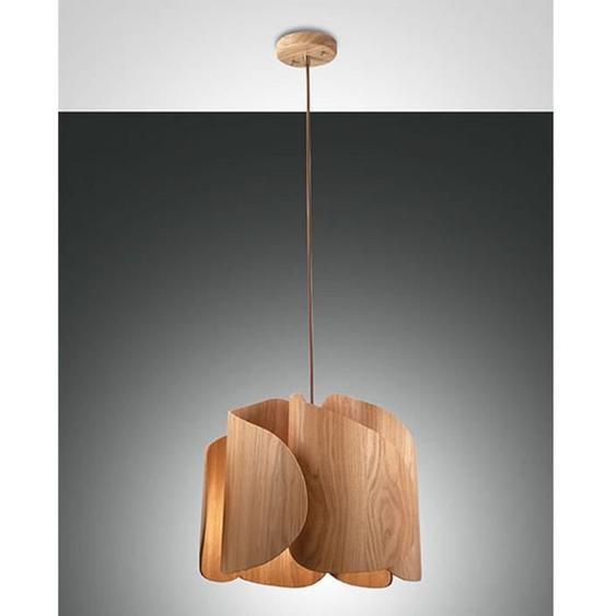 Fabas Luce Pevero Plafonnier en bois de frêne et verre, E27