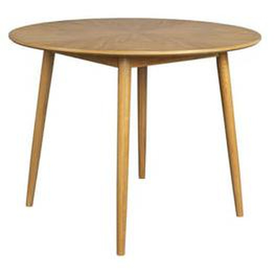 Fabio - Table à manger 4 personnes ronde en bois