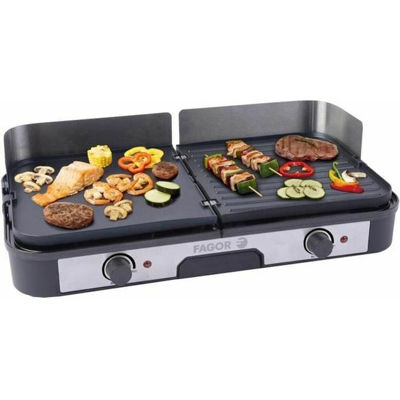 Fagor FG823 Plaque de cuisson électrique 2 en 1 Amovible